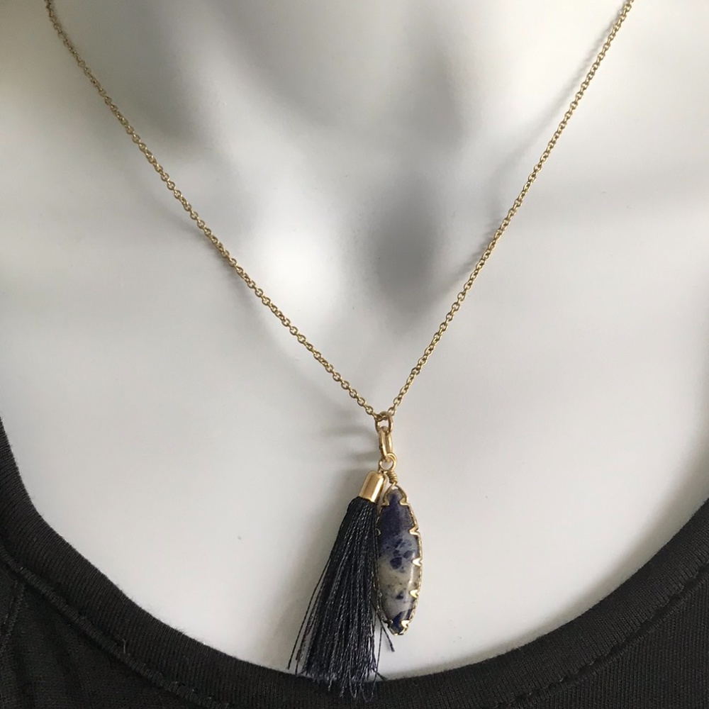 5 FOR $15!!! - Gold & Navy Blue Charm Necklace